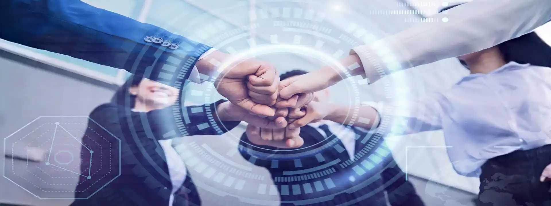  Global partners are giving commitment by handshake